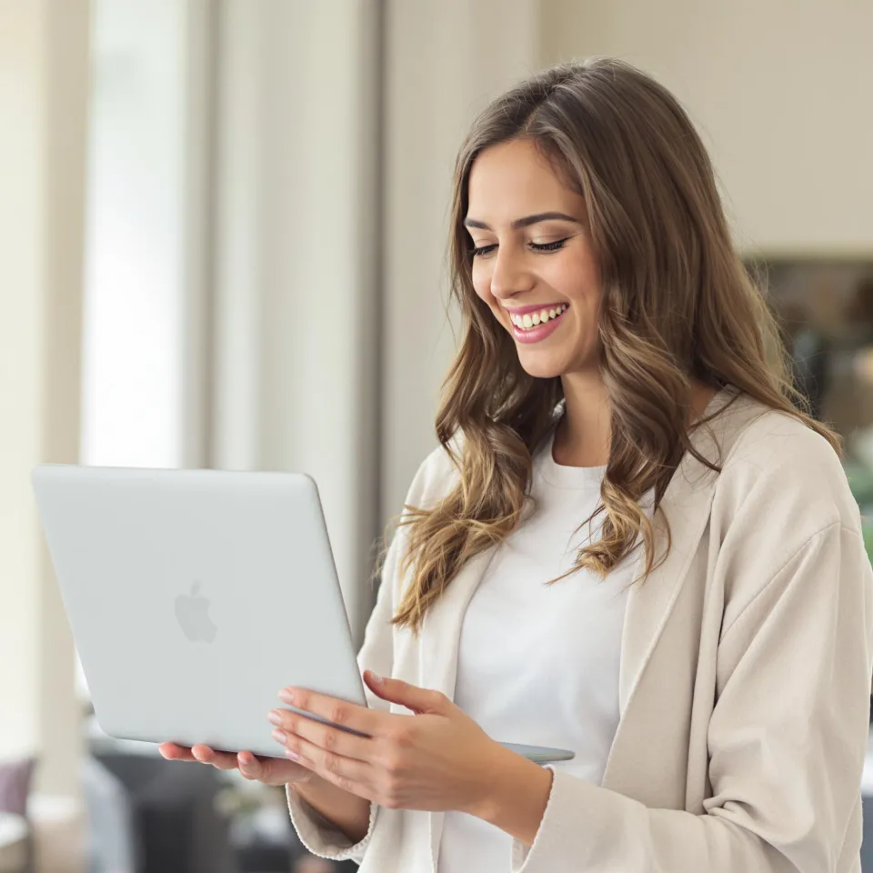 Mulher freelancer com tablet