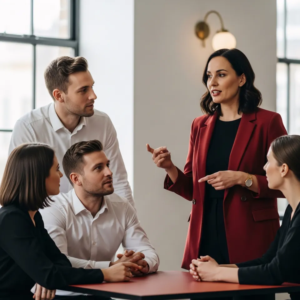 Mulher gestora sorridente
